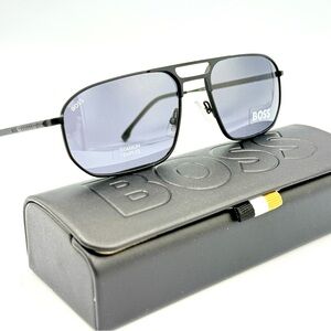 BOSS Mens Sunglasses 1446/S 59-18-145 Black Titanium w/ Photochromic Grey Lens